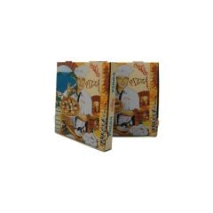 Pizza Şef Görsel Baskı Beyaz Pizza Kutusu 33x33x4 100'lü Paket