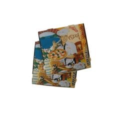 Pizza Şef Görsel Baskı Beyaz Pizza Kutusu 33x33x4 100'lü Paket