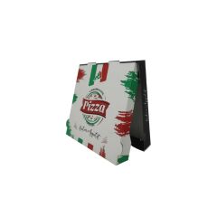 Italy Desenli Beyaz Pizza Kutusu 28x28x4 100'lü Paket