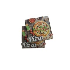 Pizza Görsel Baskı Beyaz Pizza Kutusu 26x26x4 100'lü Paket