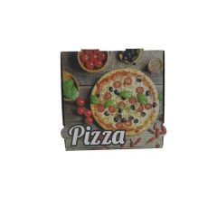 Pizza Görsel Baskı Beyaz Pizza Kutusu 26x26x4 100'lü Paket