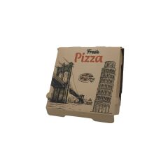 Fresh Desenli C Model Esmer Pizza Kutusu 33x33x4 100'lü Paket