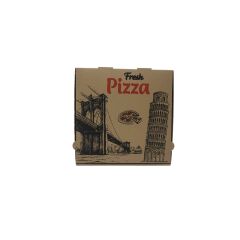 Fresh Desenli C Model Esmer Pizza Kutusu 33x33x4 100'lü Paket
