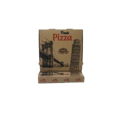 Fresh Desenli C Model Esmer Pizza Kutusu 33x33x4 100'lü Paket