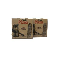 Fresh Desenli C Model Esmer Pizza Kutusu 33x33x4 100'lü Paket