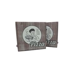 Ahşap Guten Appetit Beyaz Pizza Kutusu 30x30x3,5 100'lü Paket