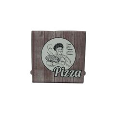 Ahşap Guten Appetit Beyaz Pizza Kutusu 30x30x3,5 100'lü Paket